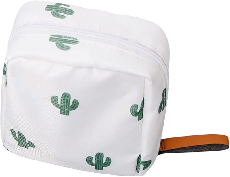 Multi Color Cactus Print Travel Makeup Bag Portable Toiletry Organizer For Women 11 5x10x6cm - Image 1